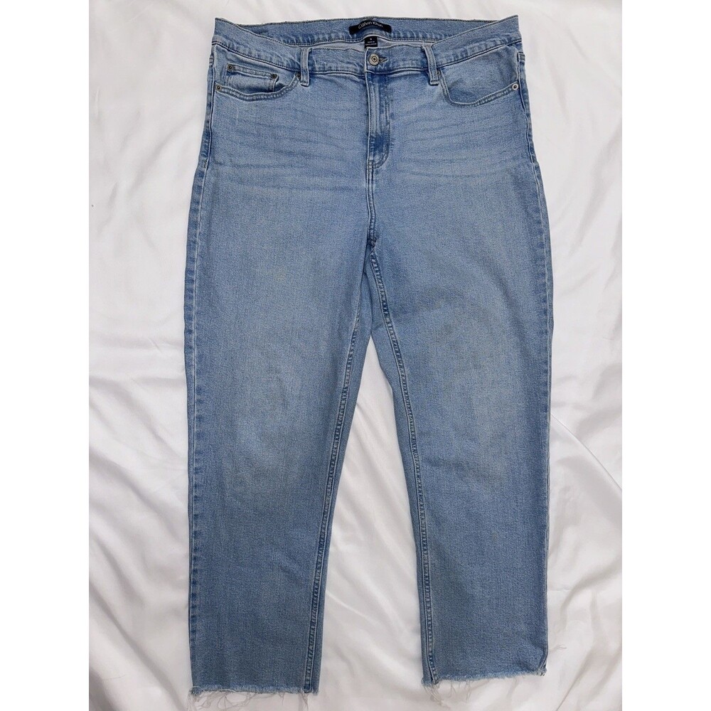 Calvin Klein High Rise Vintage Straight Jeans Size 16